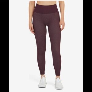 Spanx Seamless Track Stripe Leggings in Jammy Plum Size Small